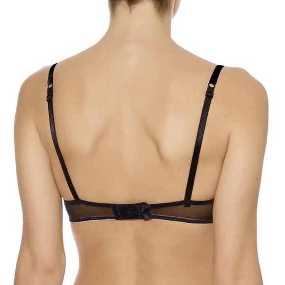 🔥NEW🔥 B.Tempt'd B.Sultry Bra Black Peach Underwired Non-Padded Balcony 36DD - Picture 2 of 7